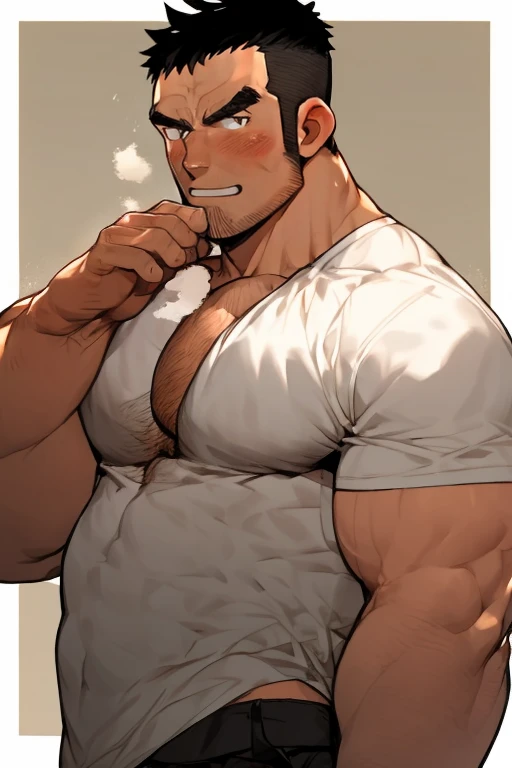 Handsome, hairy 36 year old man in a slip