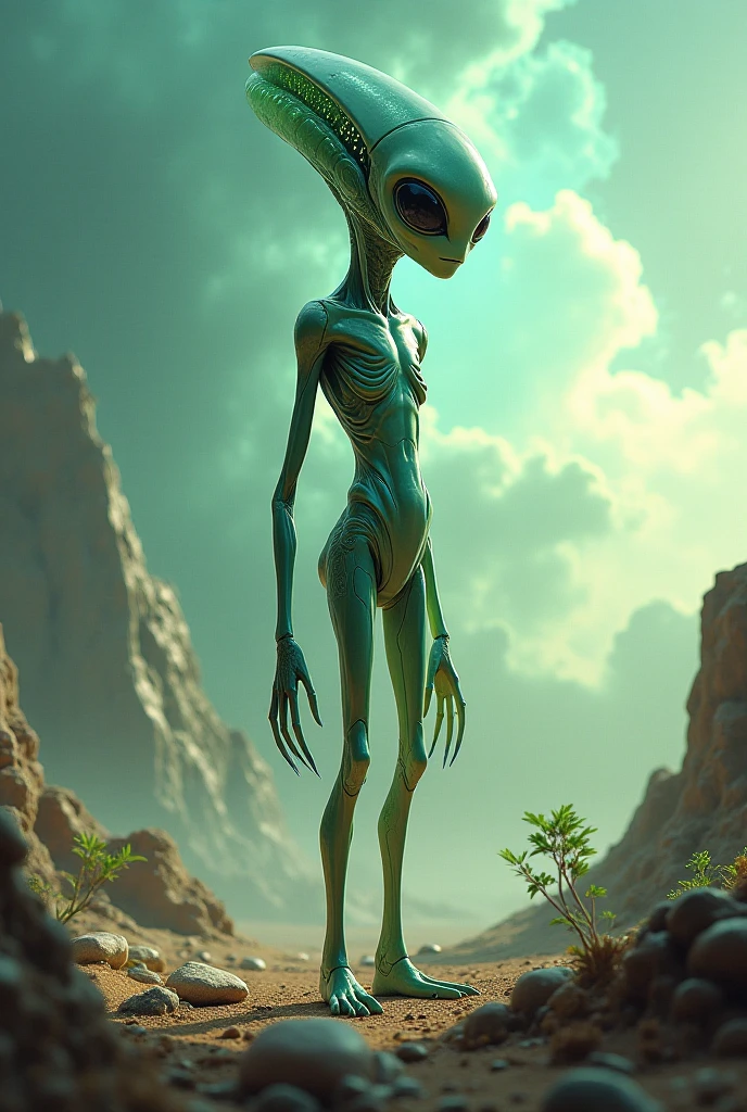 Alien Muller Verde running on planet earth