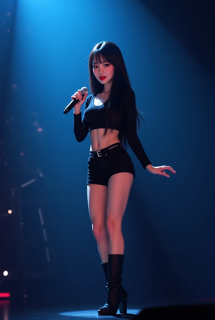 (highest quality、8k、Best image quality、Award-winning works)、One high school girl、、(Large Breasts:1.2)、(beautiful thick legs:1.1)、Beautiful legs、Ultra-high definition beauty face、Ultra HD Hair、Ultra-high definition sparkling eyes、(Ultra-high resolution glossy skin:1.1)、Ultra-high quality glossy lips、Accurate anatomy、(very bright and vivid:1.1)、Beautiful makeup and lip face 、Beautiful Hands、A bright room with beautiful, pop neon lights、Earrings、Sexy Costumes、Panties are clearly visible through a vinyl mini skirt、From the thighs、Standing gracefully、From below