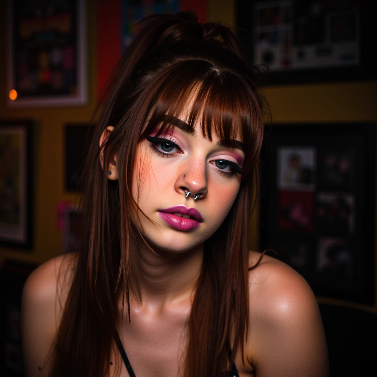 mujer muy hermosa, 13歳, vigilante, pink dyed hair, Ropa de cuero sexoy, senos grandes, Estilo cyberpunk, Detalles realistas, sexoy, retrato, justo, punk rock, rebelde, sexoy, Toma de cuerpo completo, tetas perfectas, NSFW, sexo, lascivo, wet, bdsm, interpuesto, 2 chicas, Tocar, besar, lamer, soga, nudo, caliente, Masturbarse, Make eye contact with the camera., micro bikini, escote,、Los detalles del iris de la pupila son muy sorprendentes、Limbs without breakdowns、adolescente blanca、Boca naturalmente cerrada、Areola natural、natural 、ojos fijos、cuerpo natural、baby face slightly、Rostro femenino、cuerpo femenino、con cara redonda、a sjustol face、mejillas suaves、mirando a la camara、cuerpo completosbian、destacamento、Rostro equilibrado、Estrabismo ligeramente interno、pecas, Punk, punk te hace, cara pervertida, ecchi, tetas