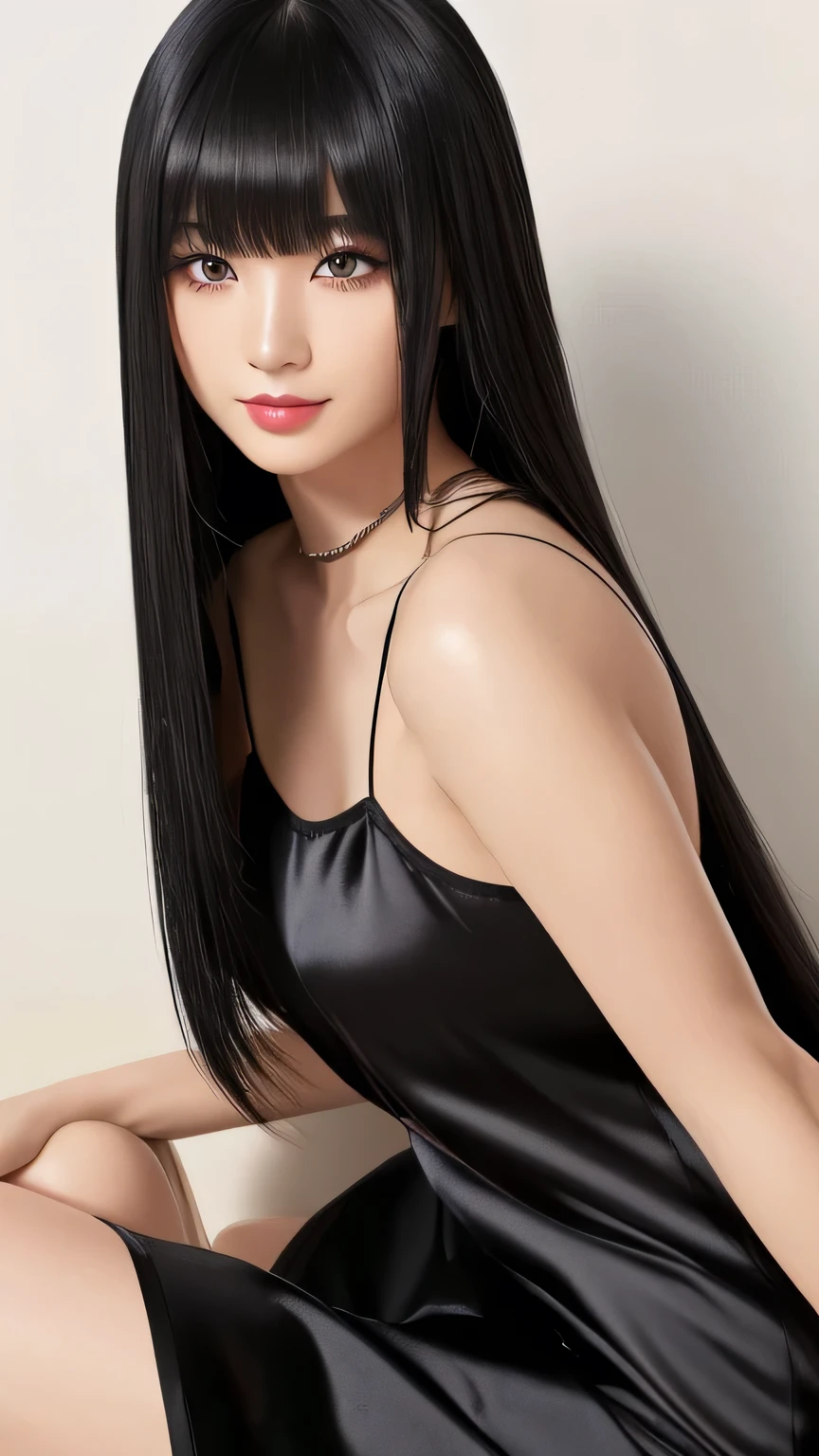 (((masterpiece+best quality+high resolution+ultra-detailed))), long silky black hair, high nose, sharp eyes, noble and inviolable temperament, (([female]: 1.2 + [beauty]: 1.2 + black long hair: 1.2)), dark and deep background, bright eyes, dynamic angle and posture.