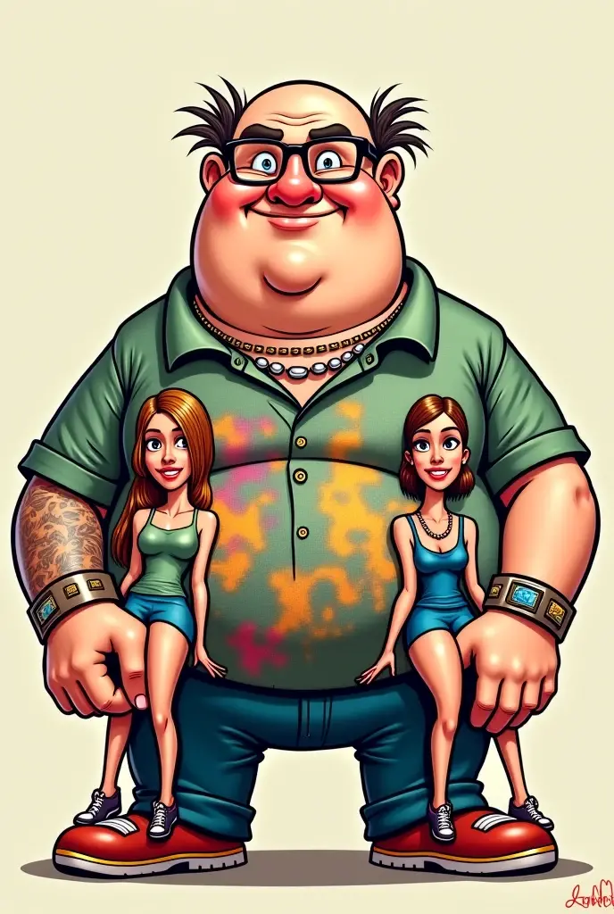 Create an illustration of a person with a slim upper body and an exaggeratedly larger lower body. The character should have a  and slender torso, with a proportionally much larger and more prominent lower body. The style should be artistic and proportional, emphasizing the contrast between the slim upper body and the larger lower body in a visually appealing manner