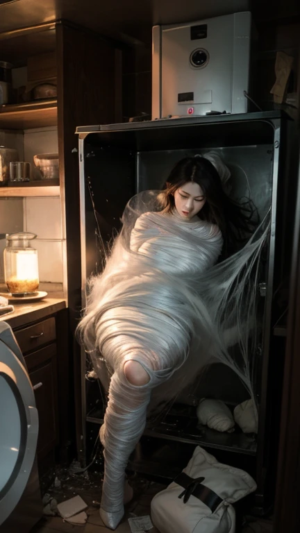 (best quality,4k,8k,highres,masterpiece:1.2),ultra-detailed,(realistic,photorealistic,photo-realistic:1.37),girl,beautiful detailed eyes,,gorgeous,pink messy hair ,long satin dress,harem girl,breathtaking scenery,romantic atmosphere,delicate touch of sunlight,glowing candles,splendid chandelier,whispering wind,faint fragrance of flowers,touch of elegance and charm,emotional connection,passionate love,kissing,captivating moment,surrounded by loved ones,joyful celebration,happiness and bliss,memorable occasion,eternal love,beyond words,fairytale-like,unforgettable memories,forever in their hearts, (gagged:1.4),(blindfold:1.3)