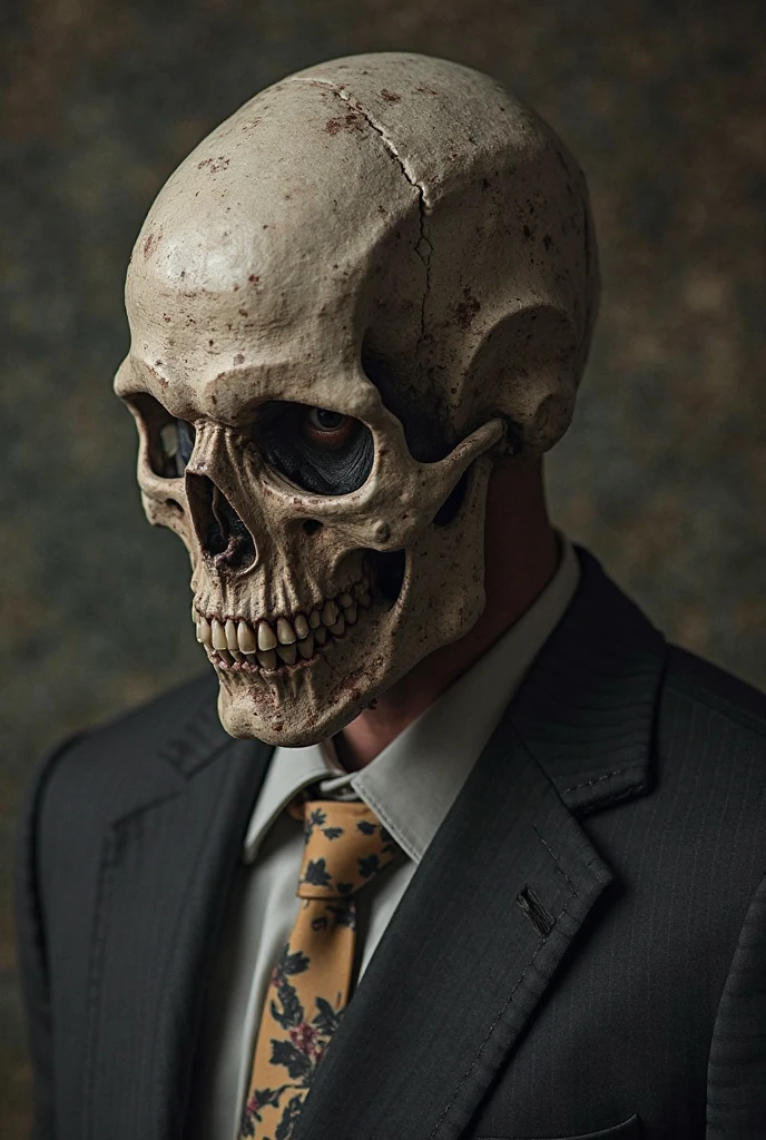 Skull in suit and tie