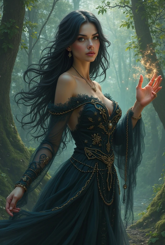 In twilight hues, a seductress emerges, a bewitching presence amidst haunted surges. Her beauty, a sultry glow in radiant light, a seduction in the darkness of the night. Her eyes, a tempting sparkle like stars above, celestial allure, an invitation to love. Lips that curve with a provocative smile, a temptation, a solace from the ghastly mile. Hair flowing in a cascade, a golden stream, a river of allure, a sensuous dream. Skin that glows with a luminous sheen, a light that seduces, banishing shadows keen. Her form sways in a provocative dance, an enchanting beauty, a seductive trance. Voice that whispers, a sultry breeze, a melody of passion, a symphony that teases. In her presence, spirits surrender and fade, a seduction that conquers, a love charade. Ghosts in hasty retreat from her power, a goddess reigning, a beauty to devour. Laughter rings with a seductive sound, a melody echoing, joy profound. Her touch, a healer, a caress, solace from the haunted's deep distress. Let her shine, let her seduction prevail, a beacon in darkness, a love that won't fail. In her radiance, fear subsides, a goddess of seduction, beauty that abides.