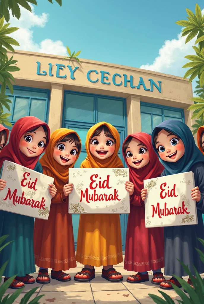 Eid Mubarak Card with Kids