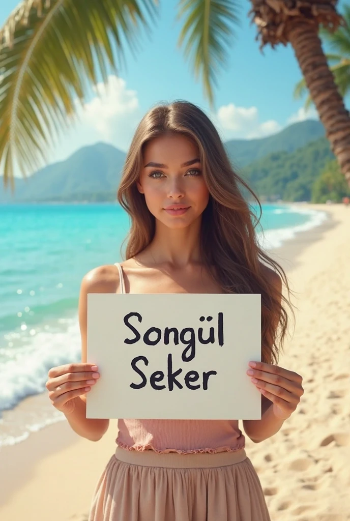 Make a girl in bikini with big boob which have signon which is written "Saad ki behn ho Pakistan ki behtarin raand"