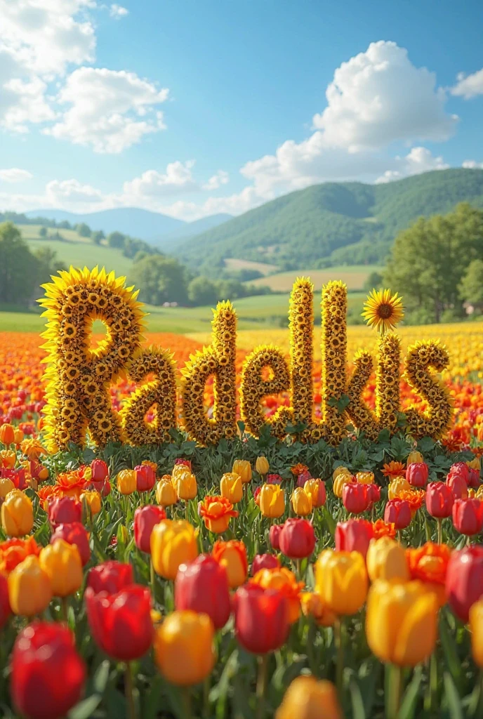 my name karoline with flowers