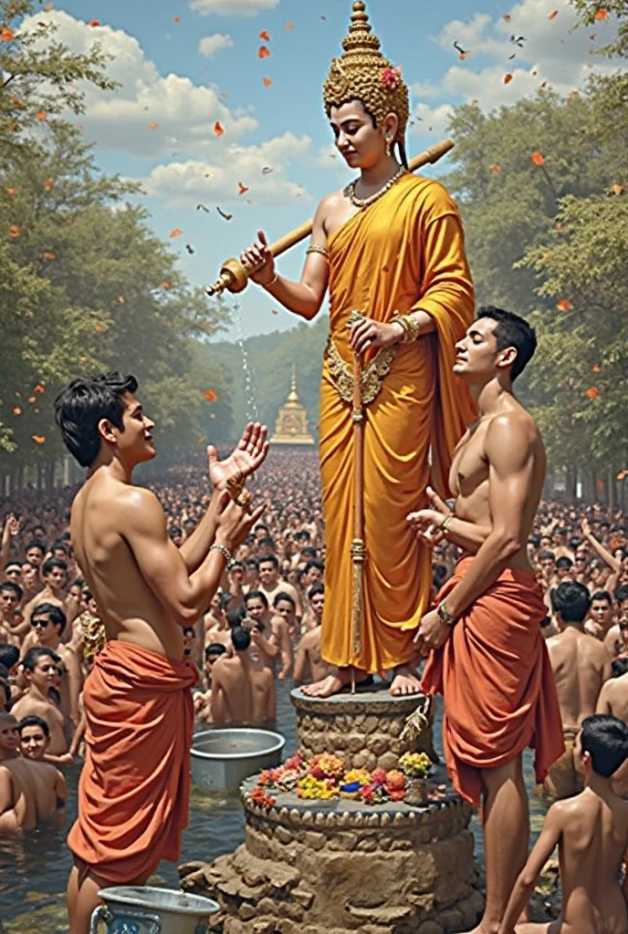 A reinterpretation of the painting of the first mass in Brazil