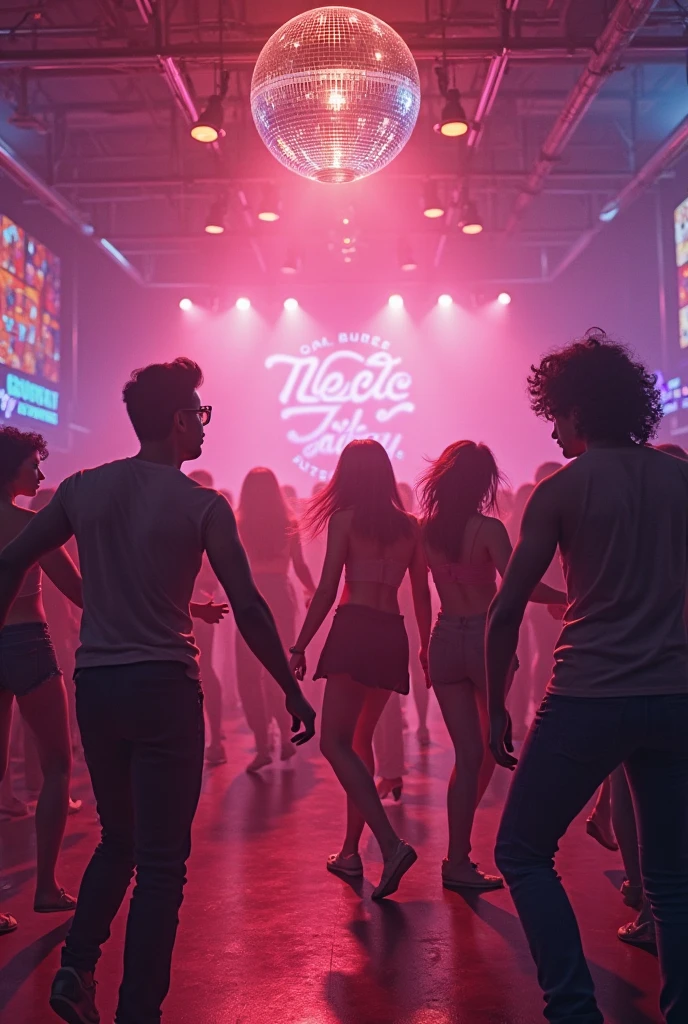 People dancing in a nightclub