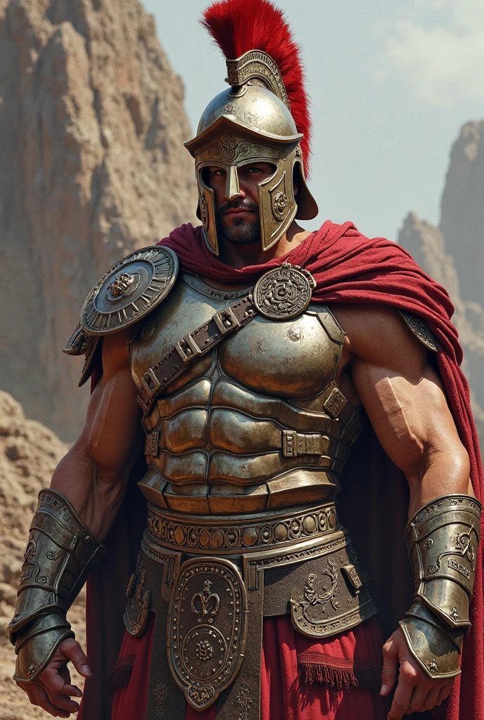 Spartan dressed with the Paraguayan flag