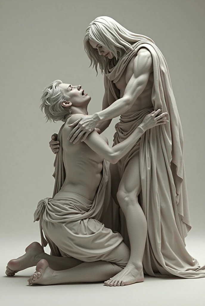 Nude and muscular male and female Arafed statues in a large room, Karol Bak and Peter Mohrbacher, James Jean & Drop in, Realistic sculpture by Bernini 8K, Yuri Shvedoff and Tom Bagshaw, cadaveric tumors and blisters, Wlop and Andrey Ryabovichev, Carved in marble, old marble Artgerme and William Bouguereau