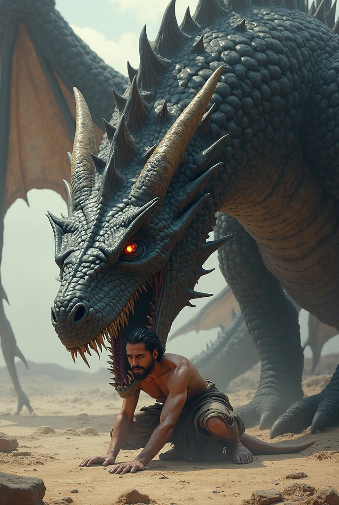 Man wrapped around a dragon