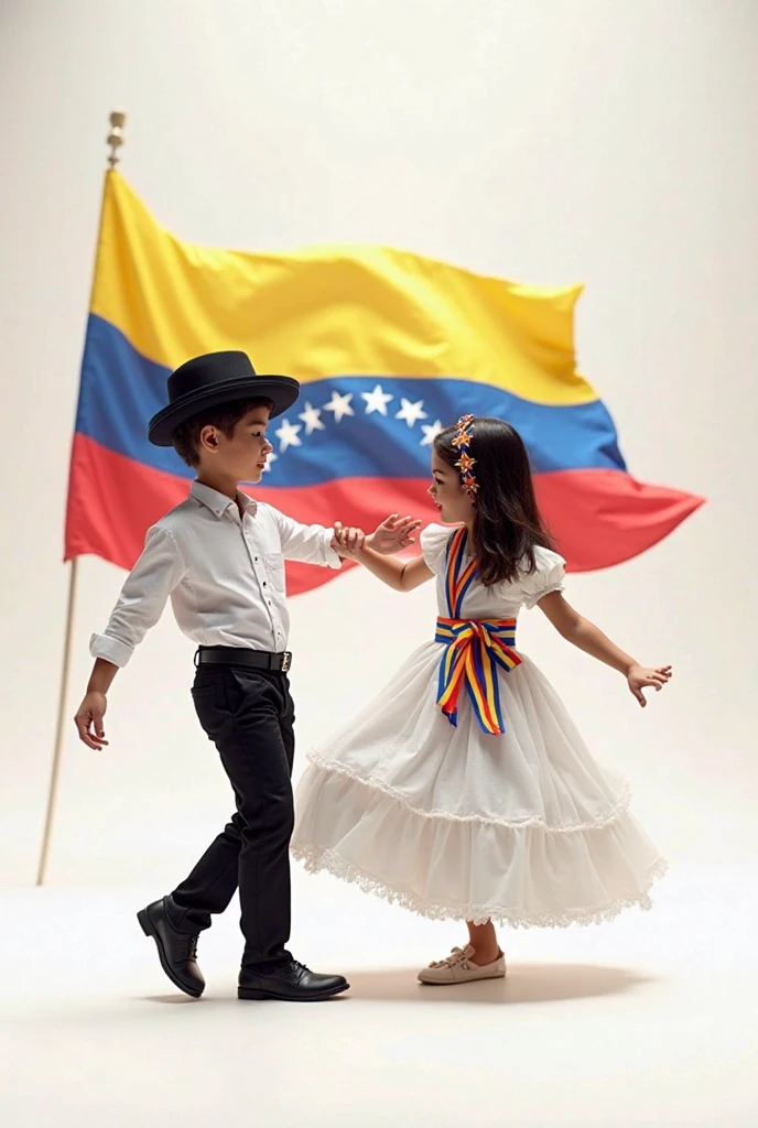 Boy and girl wearing a mexican militar uniform