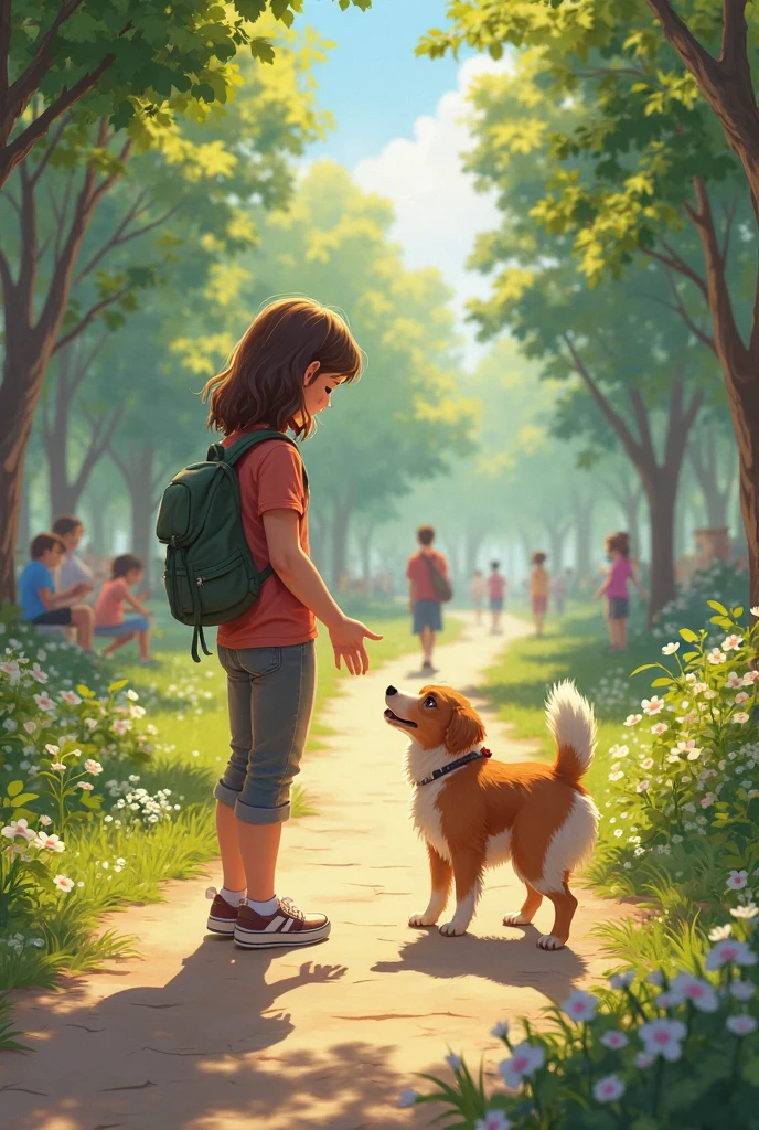 Tiki a suggéré de tenir le chien, "Maybe we can take the dog to the park and find the owner there."