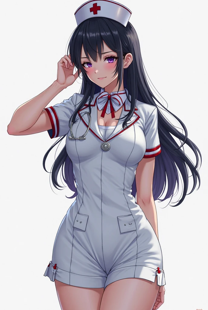 Image of a woman wearing a lab coat and pants, Bring your thighs together, 暴露of clothes, ((wearing aristocrat robe)), sunken knees, professor'of clothes, Put on a lab coat和衬衫, Close-up of the bottom of the fuselage, offcial dress\'decelerate, black-white skintight robes!, Put on a lab coat, full body close-up shot, wears a long robe,Aiko Katsuragi