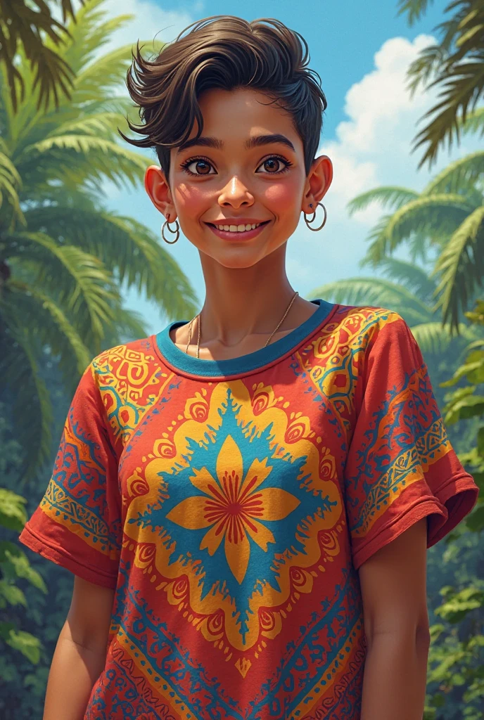 Onam theme blue oversize shirt