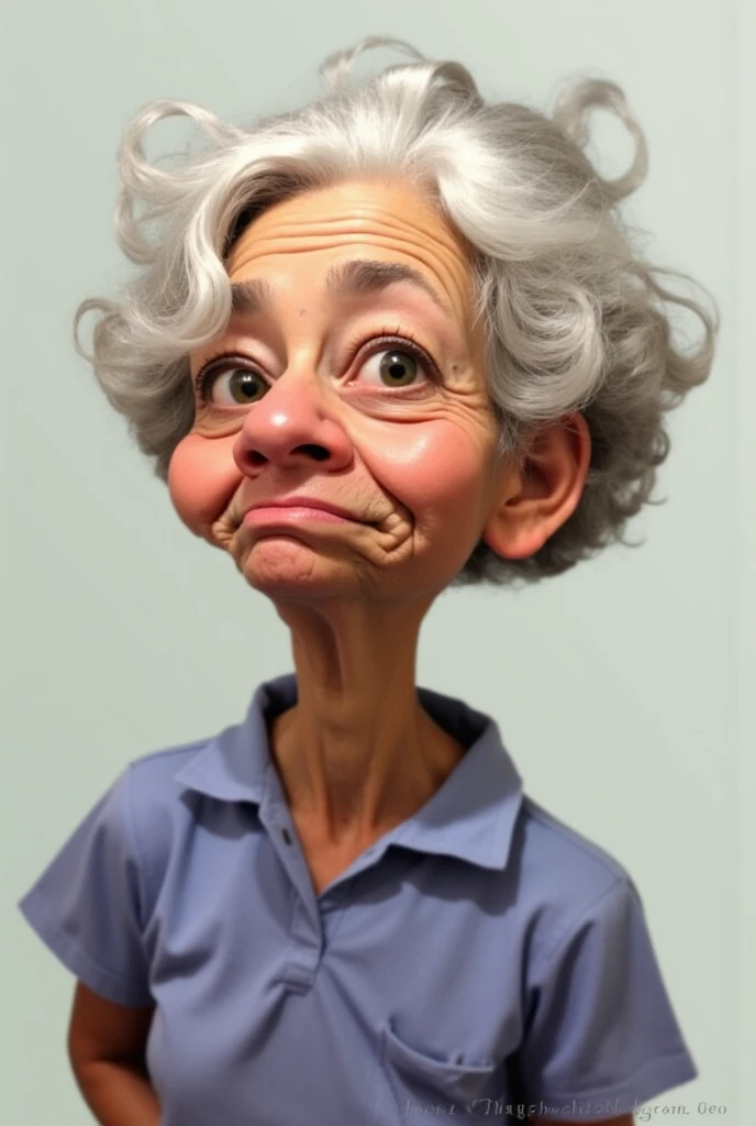 Create a middle-aged woman with a visible diaper.