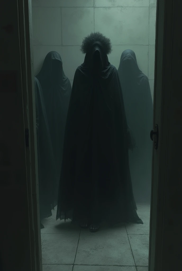 It was a ghost of the woman without a lower part of the body that appeared from darkness.
ghost scary late night creepy
frightening