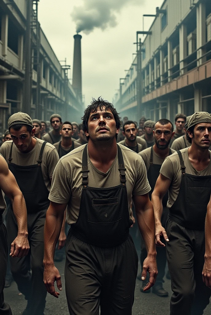 Weak Mens taking TMT Steel bars on their shoulders  for construction 