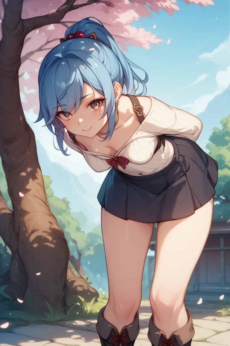 1girl, solo, masterpiece, best quality,
<lora:sayaka-madomagi-01:0.6>,
mitakihara school uniform, mahou shoujo madoka magica, miki sayaka, sayaka miki, blue eyes, tareme, blue hair, short hair, bob cut, school uniform, puffy sleeves, juliet sleeves, bowtie, red bowtie, yellow sweater, collared shirt, white shirt, medium breasts, skirt, black skirt, plaid skirt, miniskirt, socks, white socks, loafers,
lying, on side, ass focus, foreshortening, looking at viewer,
underwear, panties, crotch seam, purple panties, upskirt,
blush, surprised, :o, open mouth, !,
outdoors, grass