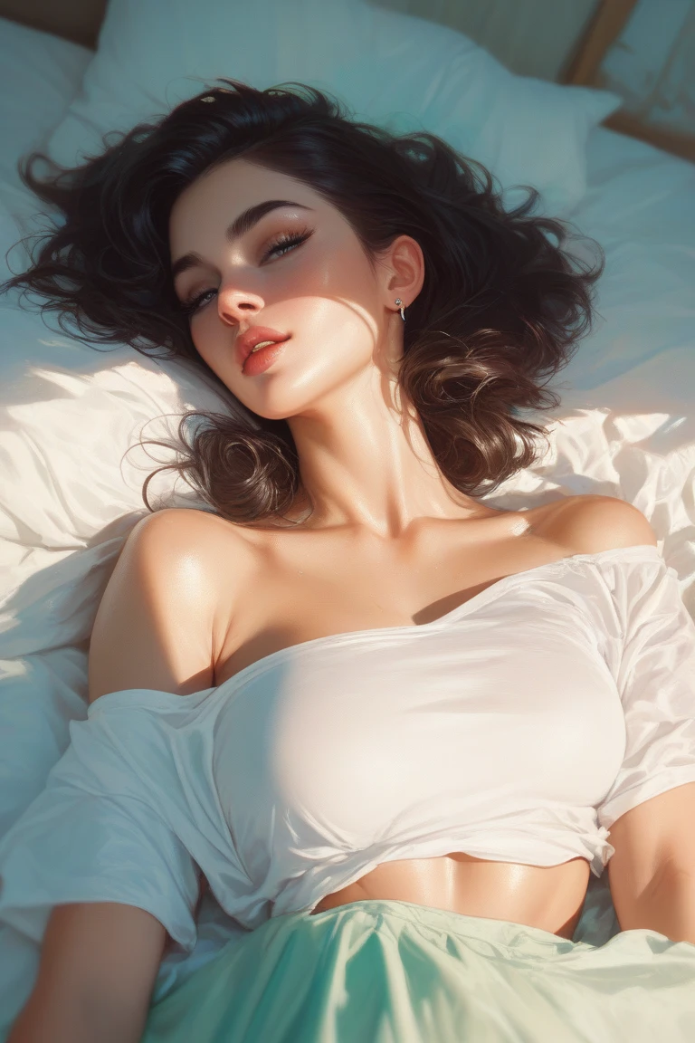 (best quality,4k,8k,highres,masterpiece:1.2),ultra-detailed,(realistic,photorealistic,photo-realistic:1.37),gorgeous painting,(oil painting,traditional painting):(painting:0.9),(landscape:0.9),(portraits:1.1),(cloudscape:0.9),(angel:0.9),(heavenly:0.9),(divine:1.1),(beautiful woman:0.9),(goddess:1.1),(lying on a cloud:1.3),(floating effortlessly:1.1),(with lightning:1.1),(in the background:0.9),(lighting up the clouds:1.1),(dramatic scene:1.1),(powerful energy:1.1),(majestic atmosphere:1.2),(calm and serene expression:1.1),(hazy mist:1.1),(ethereal glow:1.1),(sublime beauty:1.1),(transcendent realm:1.1),(mesmerizing sight:1.1),(bewitching radiance:1.1),(peaceful ambiance:1.1),(transcendental experience:1.1),(ethereal presence:1.1),(unearthly aura:1.1),(magical moment:1.1)