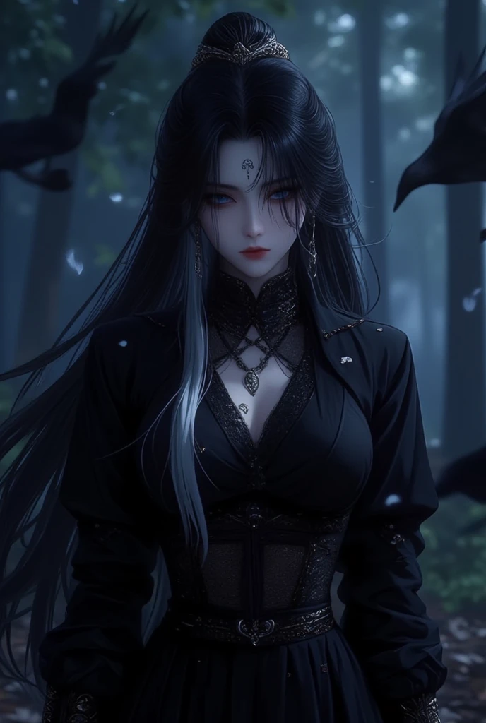 Men,Long hair,Black coat,The jacket has poems on it