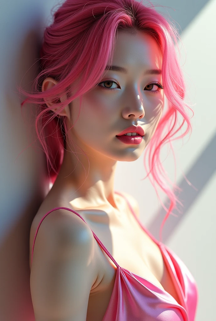 (NUDE:1.4),(orgasm face:1.5),(spread pussy:1.3),(Pink Hair :1.3),(masterpiece:1.3), (Photorealistic, RAW Photos, Highest quality: 1.4), Skinny Japanese woman, 30 years old, (One Girl), (A vivid face), Detailed face, Detailed eyes, (Long Hair:1.3), (Realistic Skin), (Silver Camisole), Ultra-high resolution, Surreal, High definition,
