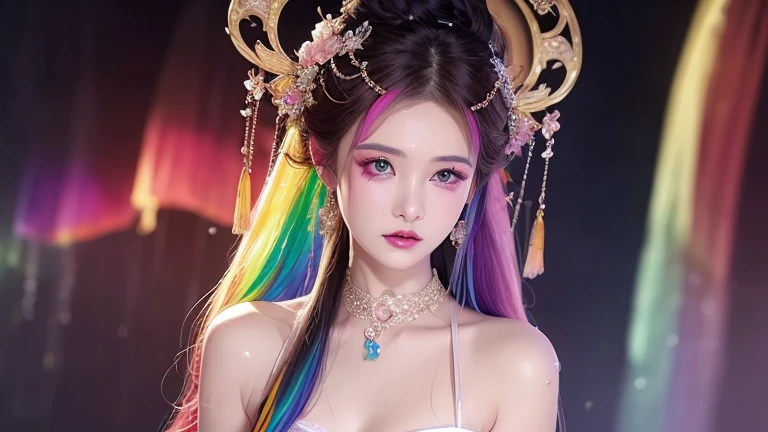 official art, highest details, beautiful and aesthetic, fractal art, colorful,
masterpiece, best quality, 1girl,  <lora:kwFemaleBeta42_SDXL_v1:1>, chinese,waifu