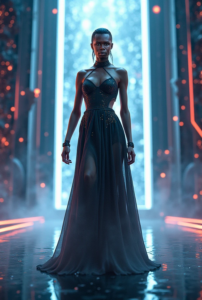 Translucent full body model cyberpunk biomechanical, liquid cooling, neon liquid pearl white glass, beautiful, gradient, pearl and smoke silver and crystal liquid silk, full body tattoos, transparent BACKLESS LACE-UP LACE SPLICED PU LEATHER CORSET bandage skirt, cyber Alternative Darkwave Fashion stunning, render, hyper realistic, octane render, crystal shine embellished, full body view, nearing perfection, voluptuous body, reflection behind model, Broken Glass effect, stunning, energy, molecular, textures, iridescent and luminescent scales, breathtaking beauty, pure perfection, divine, impressive, breathtaking beauty, Volumetric light, auras, rays, vivid colors reflects