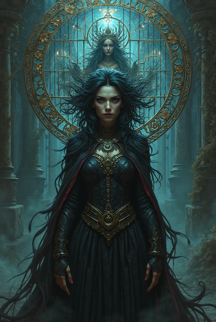 dort eine Frau in einem Kleid, who holds a skull in her hand, Gothic-Fantasy-Kunst, Beautiful Necromancer, Kunst im dunklen Fantasy-Stil, Goddess of Death, Fantasy Dunkle Kunst, Beautiful Necromancer Girl, dark fantasy art, beautiful girl-necromancer, im Stil dunkler Fantasy-Kunst, Beautiful fantasy art, Gothic-Fantasy, Gothic-Jungfrau, Beautiful fantasy virgin,epic magic scene