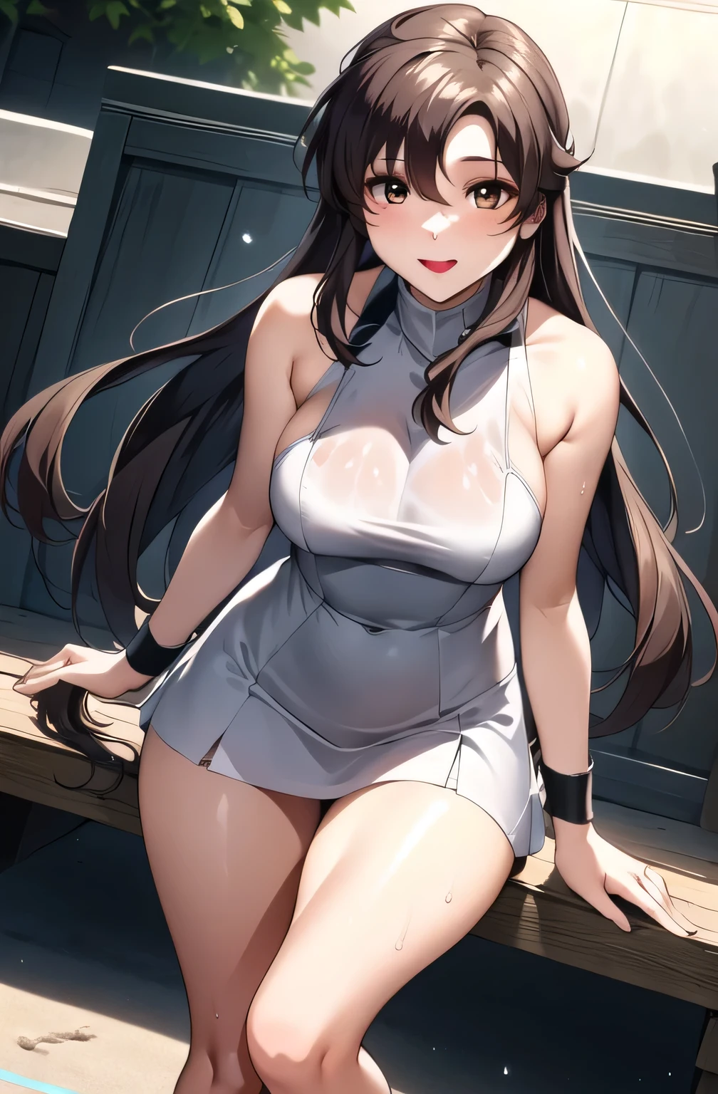 (Highest quality)), ((masterpiece)), (detailed), ((Full body shot 1.5)),One woman,28歳のBeautiful woman,Married Woman,Married Woman Smiling with Mouth Open,The look of temptation,Very sexy,(((Big Breasts,Wearing a turtleneck, sleeveless knit sweater.8,One piece sweater,Well good))),Small nipples,Sweater with wide open chest,Emphasize cleavage,Grey sweater,Thin sweater,
Beautiful woman,Beautiful Face,Big eyes,Beautiful Eyes,Well-formed double eyelids,Beautiful teeth alignment,8 head body,Beautiful body lines,Slender body,Beautiful Hands,Beautiful legs,Long hands,Long legs,Long and flexible hair,Shiny hair,Black hair,Full body shot 1.4,Embarrassed expression,blush,Half-open mouth,from below,Beautiful shoulders,Beautiful collarbone、Chest thrust pose,Woman standing with legs apart,(((press breasts together1.9))),((Lift up the bottom of your sweater 1.9,White panties 1.4)),