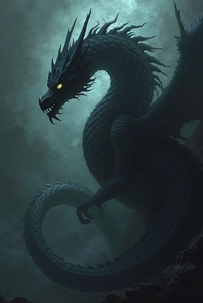 Look closely at the wings of the dragon-like creature.,The "feathers" above are actually densely packed human arms intertwined with the tentacles of deep-sea creatures.。
There is a dark green liquid like saliva dripping from the dragon-shaped creature's mouth.,Liquid dripping down,Came into contact with a cyborg and instantly corroded it completely。