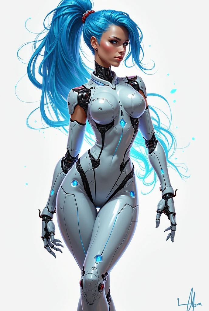 complex 3d render ultra detailed of a beautiful porcelain profile woman android face, cyborg, robotic parts, ((rimmed cybernetic metal horns:1.5)) straight horns going upwards, 150 mm, beautiful studio soft light, ((large mechanical arms:1.6)) rim light, ((gigantic breasts:1.5)) vibrant details, luxurious cyberpunk, lace, ((glowing blue eyes:1.9)), (puffy lips:1.5), hyperrealistic, anatomical, facial muscles, cable electric wires, (metallic abs:1.2)microchip, elegant, beautiful background, octane render, H. R. Giger style, 8k, best quality, masterpiece, illustration, an extremely delicate and beautiful, extremely detailed ,CG ,unity ,wallpaper, (realistic, photo-realistic:1.37),Amazing, finely detail, masterpiece,best quality,official art, extremely detailed CG unity 8k wallpaper, absurdres, incredibly absurdres,  robot, silver halmet, full body