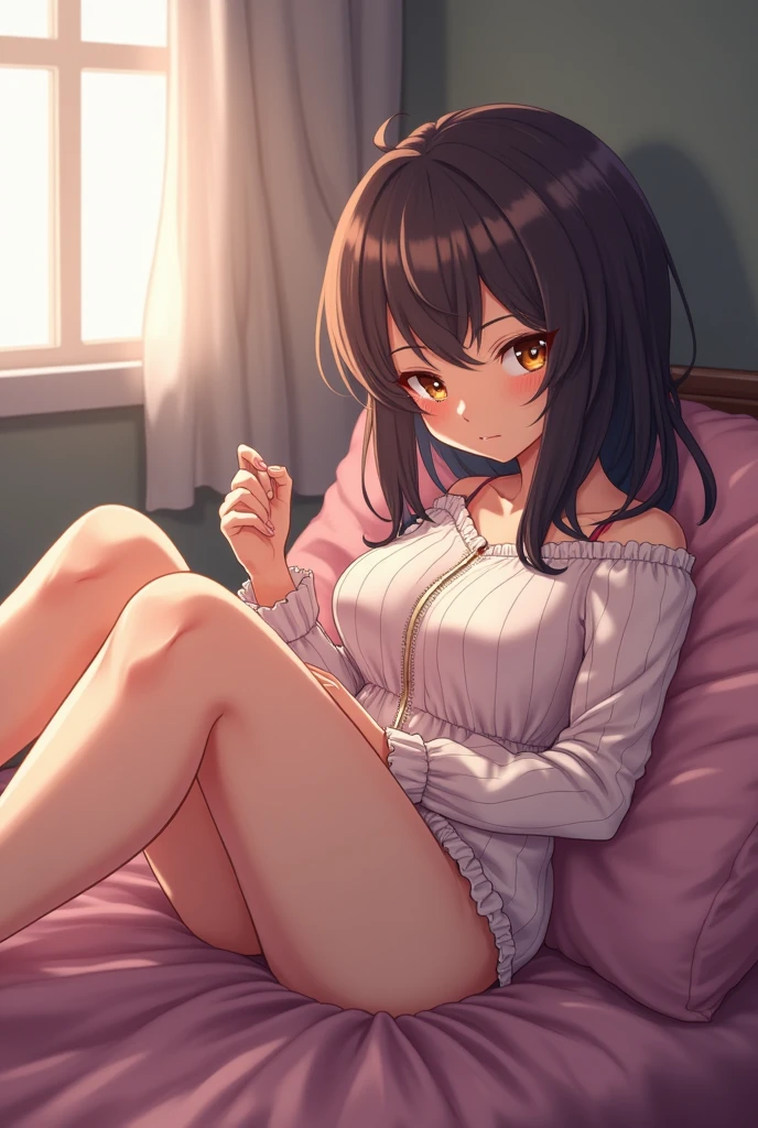Anime girl showing huge ass and feet