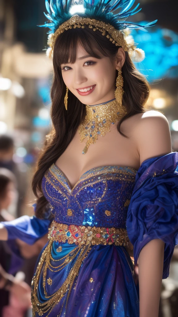 (masterpiece, Top quality, best quality, Official Art, beautiful and aesthetic:1.2), (1 Girl:1.3), Extremely detailed,(Fractal Art:1.2),rich and colorful,The most detailed,(tangled:1.2), (Dynamic poses), (Blue Background:1.5), (Traditional clothing:1.2), (Glowing skin), (Many colors:1.4), Upper Body