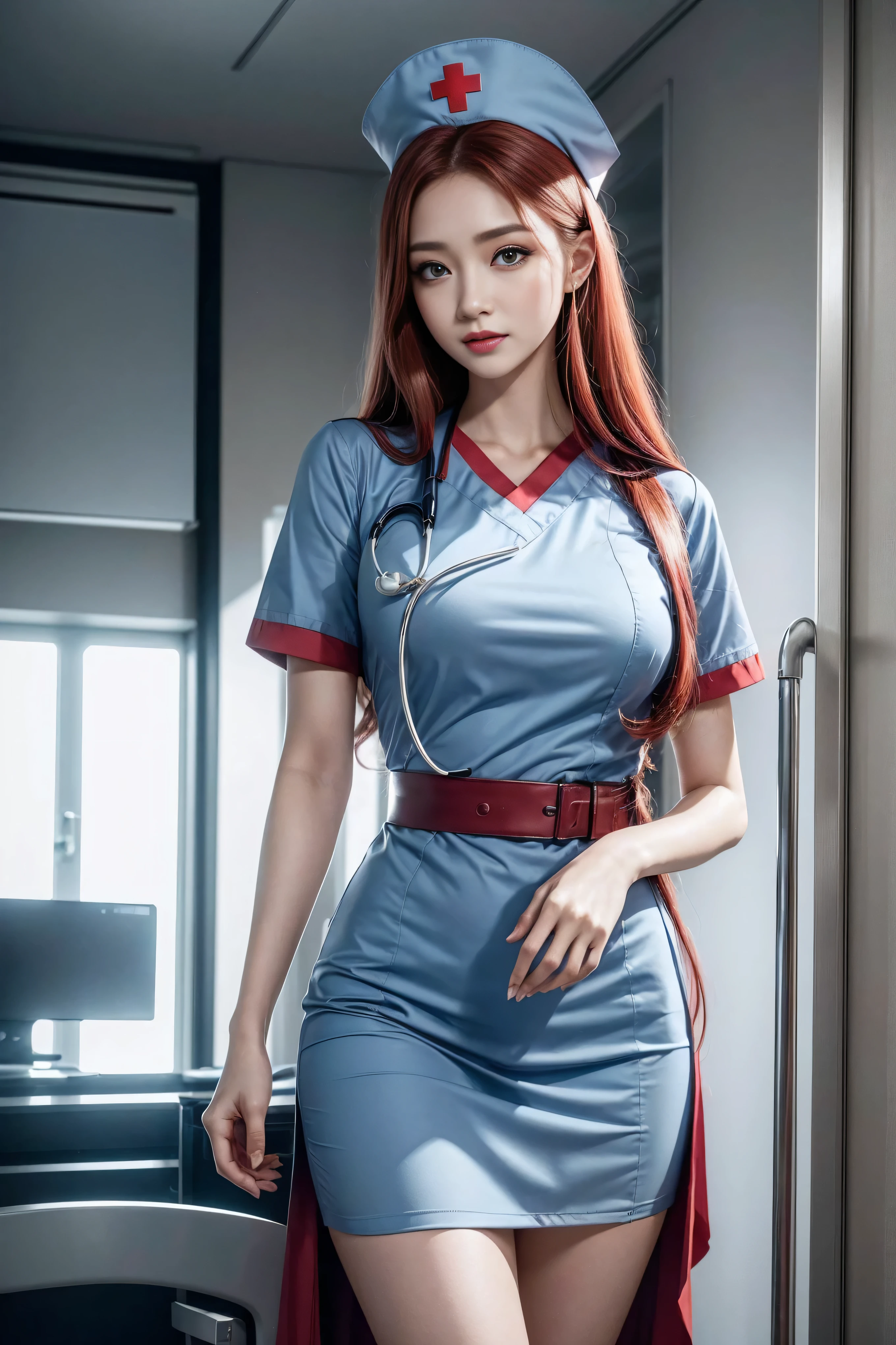 (masutepiece), (Portrait), (Aesthetic), (Beautiful), (upper blody), (High quality), (aesthetic clothings), (professional angle), (thirds rule), (Feminine), (Woman), (Female), (Beautiful),(Feminine features), (21years old), Solo, 1 woman, (Charming American), arbitrarily, (Dust and medical tent), (day), (Soft light), ((Treatment of wounded soldiers)), (Storage of medicines ), ((face look down)), ((compassionate)), (natural make up), (Medium bust), (Medical Bag, stethoscope), ((Long hair)), (Brunette hair), (Straight hair), (Loose Waves hair), (- in Hair), (Wide open eyes), (Light blue eyes), (Caring and strong facial expressions), Fair skin, (Subtle Medical Details Clothing), (Combat Medic Uniform), (-), (Cargo pants ), (V-neckline), ((Background of military base or field hospital)), (medium shot), Beautiful hands, Two hands, normal hands, Two arms, complete hands, Beautiful body, Beautiful fingers, normal fingers, Five Fingers, Five Fingers, Beautiful ears, normal ears, Beautiful eyes, shiny eyes, Beautiful mouth, Beautiful lips,