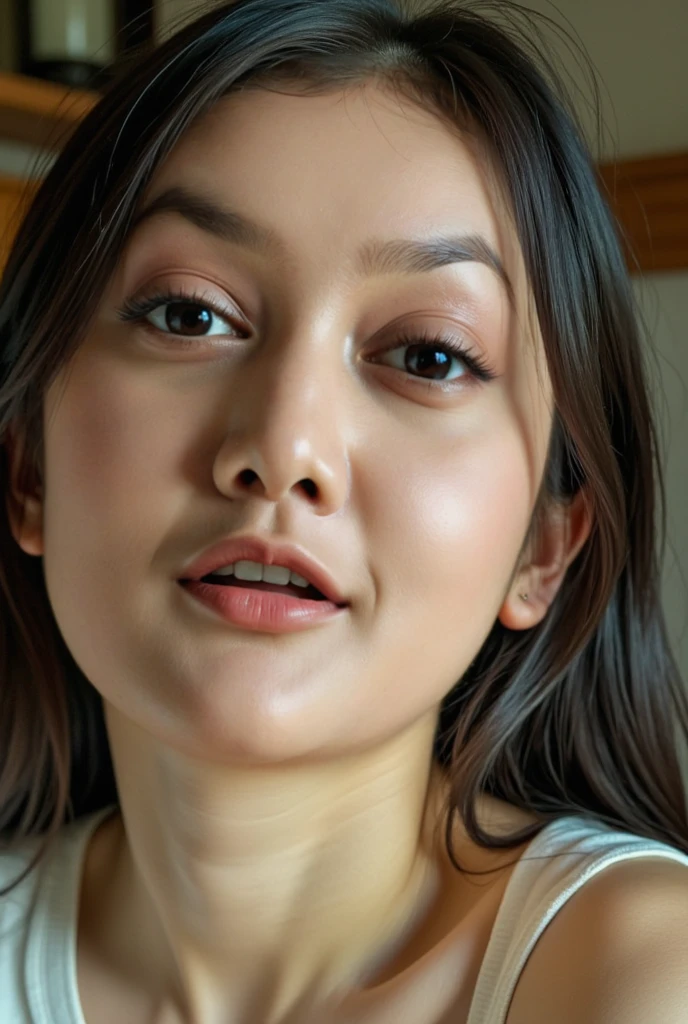 Hyper realistic super detailed sexy (Aunt June (Secret Class)), Very detailed, expressions faciales sexy, seductive facial expressions, [:(Face detail: 1.4): 0.4], 16K resolution, 4k resolution,  (In house), (intime), (Technologie NVIDIA RTX Ray Tracing), (Ventre plat parfait), (image couleur),  (Aunt June (Secret Class)),  mature female, horny ,16k, glowing eyes, detailed 4k eyes, seduction,sexy lips, parted lips,detailed lips, red lips, high, ((big purple eyes)), detailed face, shiny skin, auntjunev3, auntjune, bun hairstyles, detailed background, dark room, night, doing tempting pose sexy poses, full lust expression, cleavage, seductive eyes, wearing transparent See Through, having sex, exposed wet body, sweating very sweating, very shy, looking at viewers, masterpiece, best quality, high detailed, desire, blush, perfect hands, blush, shy, tight gap, 