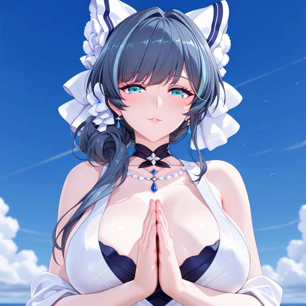 danmachiHestia, Hestia, Blue eyes, black hair, ponytail, open mouth, smile,
BREAK barefoot, blue a gift, blue a gifttie, a gift, a gifttie, split, split cutout, neckline in clothes, dress, gloves, pencil dress, (Rei no Himo:1.5), short dress, white dress, white gloves,
BREAK outdoors, city,
BREAK looking at viewer,
BREAK (masterpiece:1.2), Best quality, A high resolution, unity 8k wallpaper, (illustration:0.8), (Beautiful detailed eyes:1.6), very detailed face, perfect lighting, extremely detailed computer graphics, (perfect hands, Ideal Anatomy),