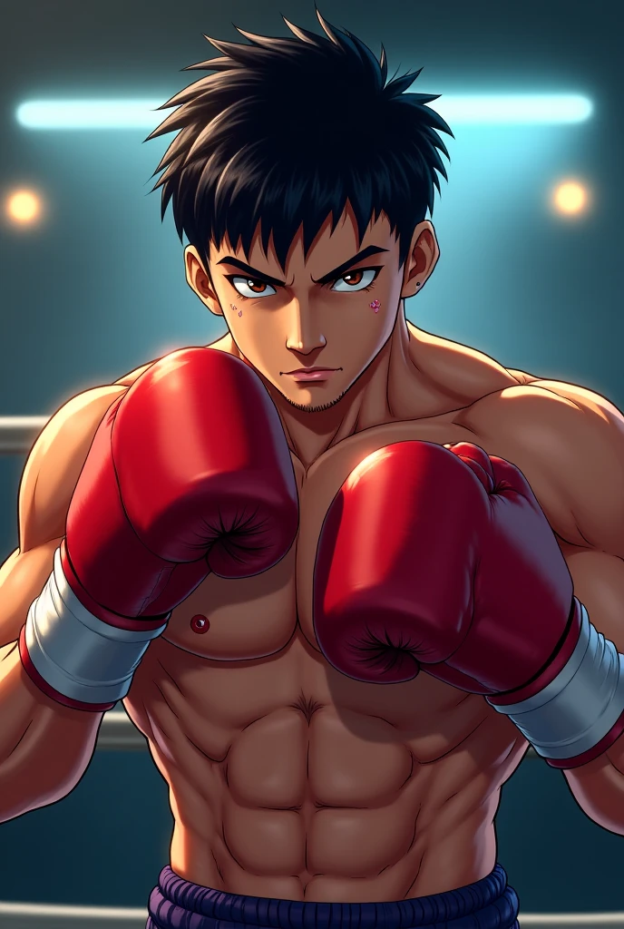 kickboxing fighter, who just knocked out his opponent.