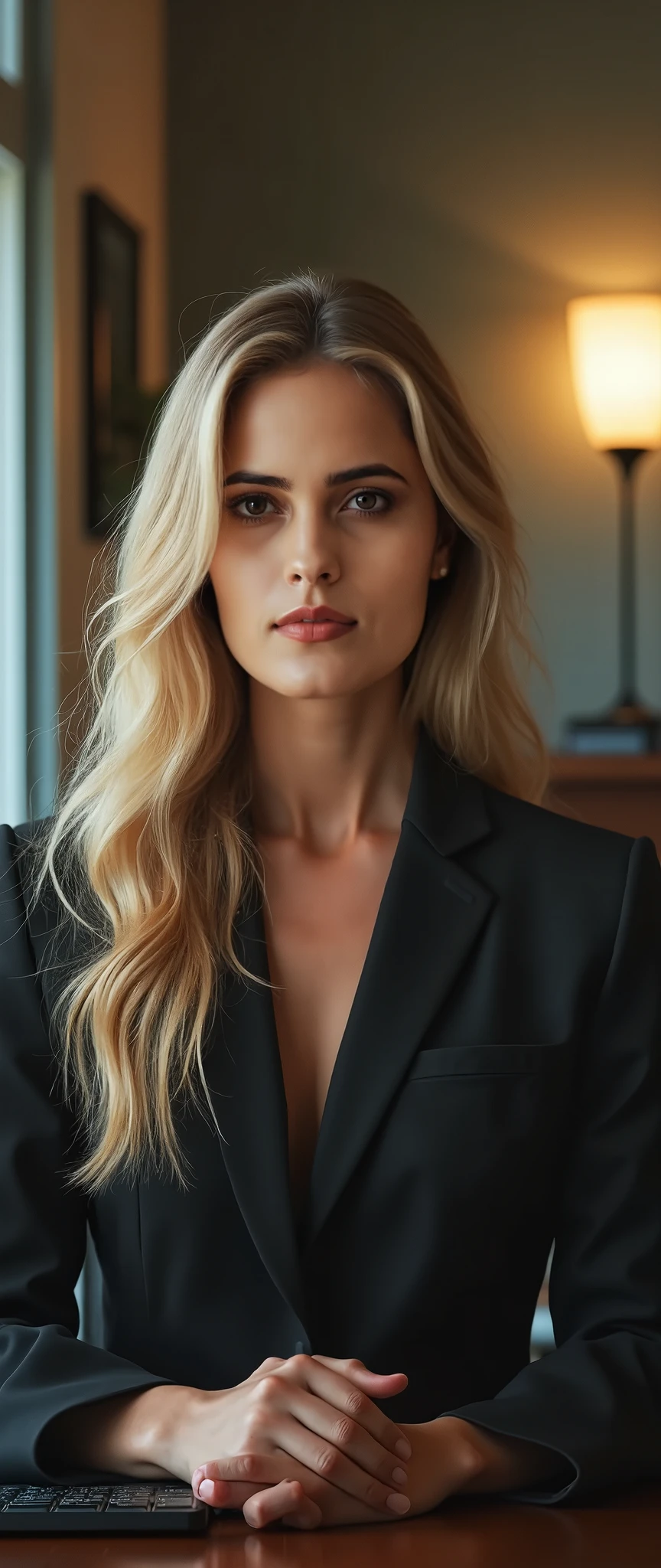 A 24 years old blonde woman at university graduating, with a close-up on the perfect lines of her middle sized breasts and her thicc thighs, the luxury of the surrounding setting enhancing her allure.visage et corps détaillés, yeux noirs, éclairage naturel, haute résolution, photoRéaliste, (Meilleure qualité,8k,haute résolution,chef-d'œuvre:1.2),ultra-détaillé,(Réaliste,photoRéaliste,photo-Réaliste:1.37),Réaliste skin texture,Yeux et lèvres détaillés,beau visage détaillé,long cils,Peau douce,forme naturelle du corps,
