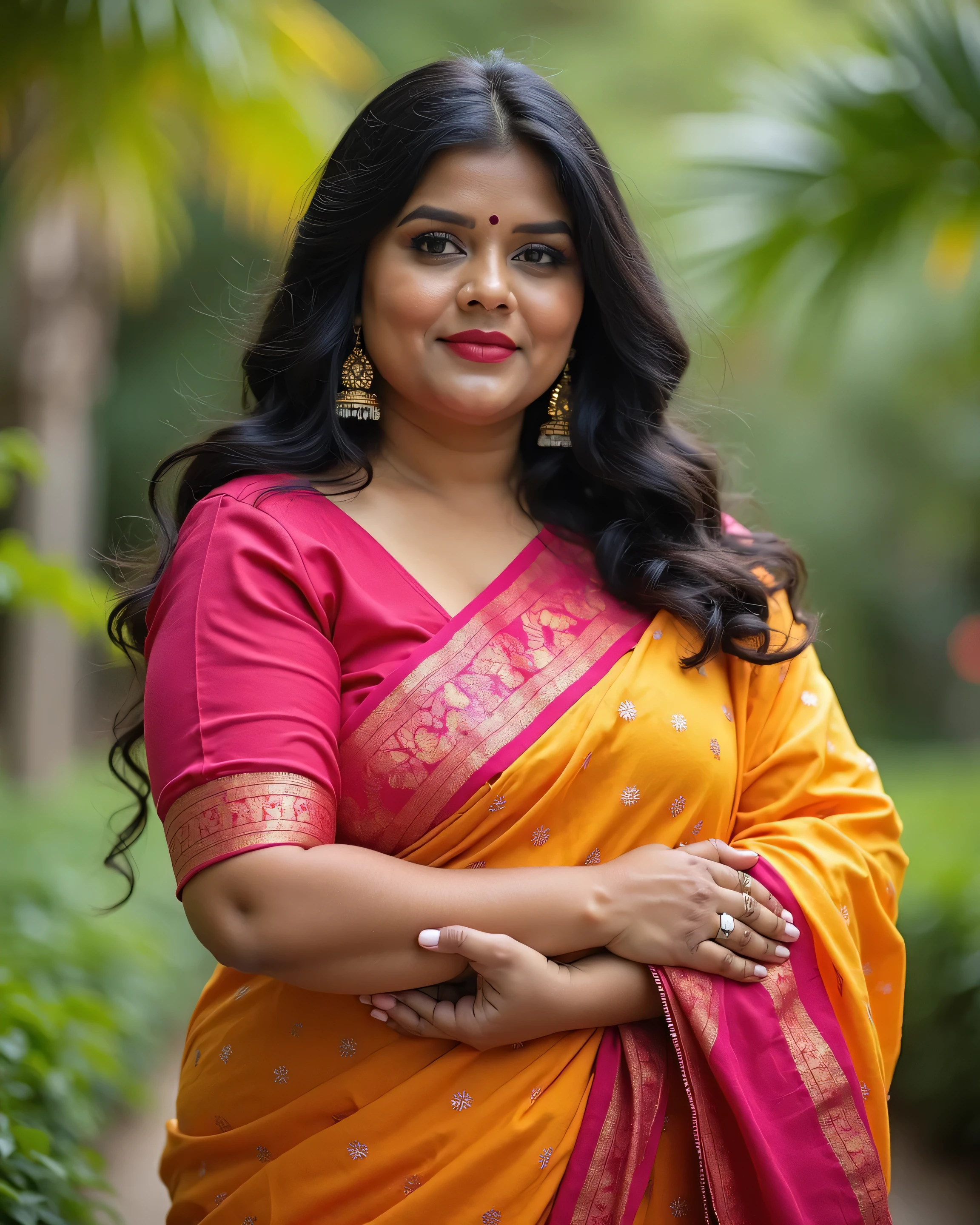 A indian bhabhi chubby with big boobs size 44 in saree
