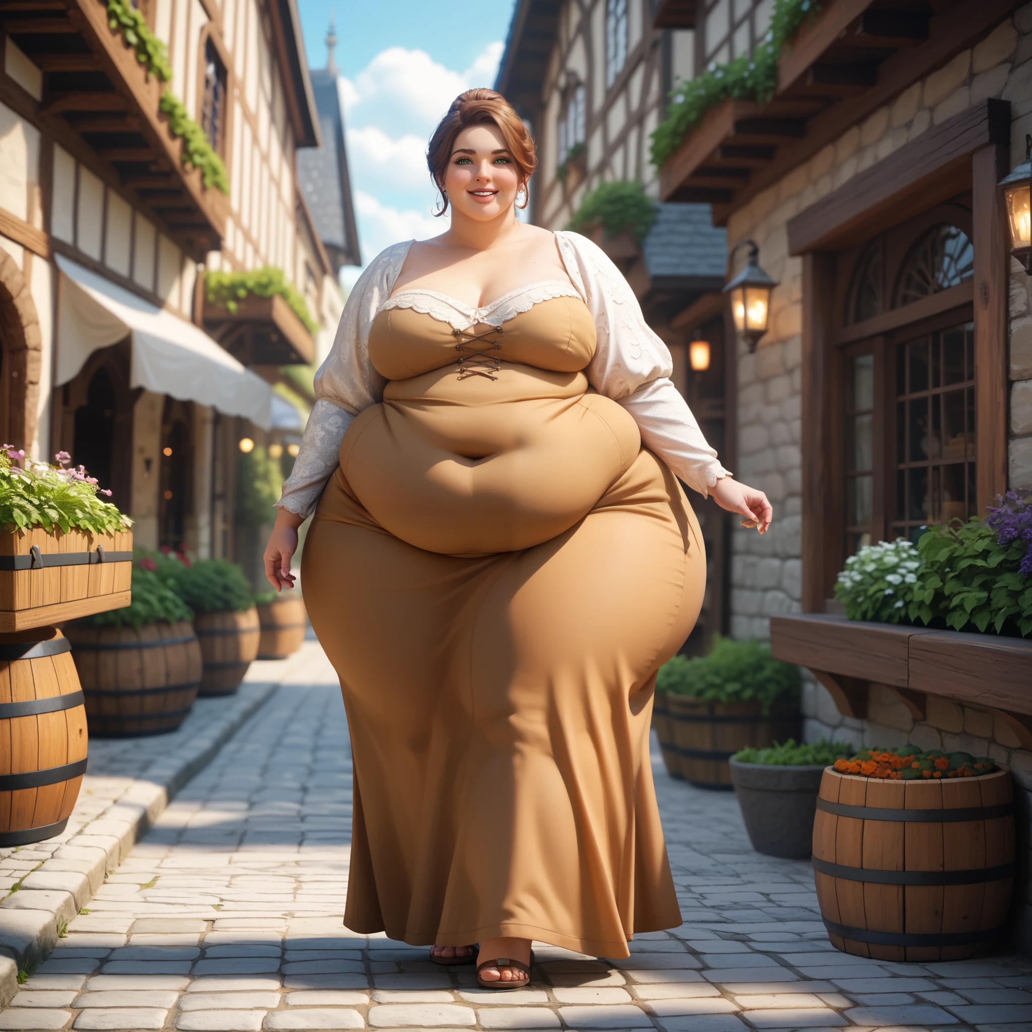 anthropomorphe (human), cat woman, huge breast, hair, big hips, clothed, tall, Best quality, masterpiece, detailed realistic painting, extreme detail, perfect face
