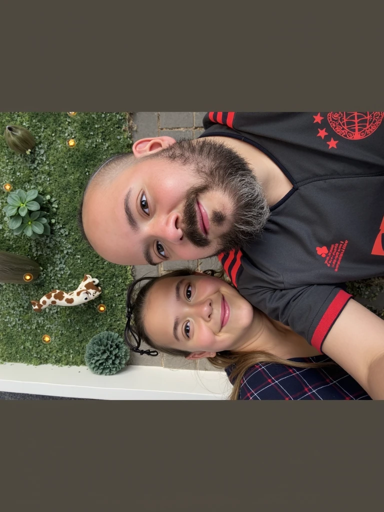 There's a man and a girl taking a selfie together, Directed by: Nandor Soldier, andrea rocha, david rios ferreira, Valentina Embaralhamento, com verruga, edu souza, icaro carvalho, Fotografia selfie 8k, caio santos, Malika Favre, with a kid, vacation photo, Edon Guraziu, imagem de perfil