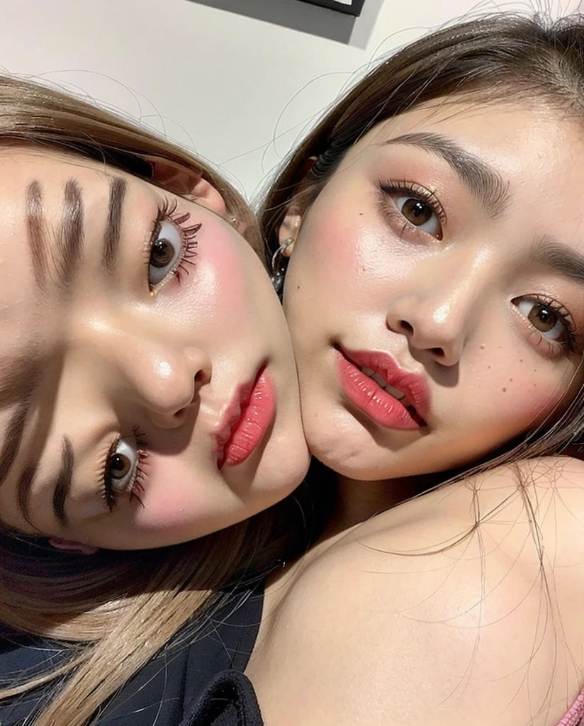 ExtremelyDetailed Kawaii girl Face (Close-up of KissableTongue)((Kissing to Camera)) glossy lips with beautiful details, extremely delicate and beautiful (TopQuality Masterpiece of 8K Ultra-detailed(ProfessionalPhoto:1.37)), {Amazing|finely detail|official art|incredibly absurdres} (close-up:1.22), fish eye lens (wide lens) macro lens, Detailed reflective Eyes ElaboratePupils with (sparkling highlights:1.28) Detailed(Voluminous LongEyelashes:0.88), {from Above|Visible back of throat|String of saliva drip}, (naked shoulder:1.32), Dripping(WhiteJuice on tongue:1.33) snow particles 
