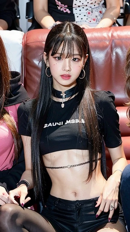 simple background, red_background, 1girl, beautiful face, beautiful woman, portrait, upper body, crop shirt underboob, crop top, underboob, large breast, cleavage, sexy, <lora:crop_shirt_underboob:1> <lora:Arri-01:1>