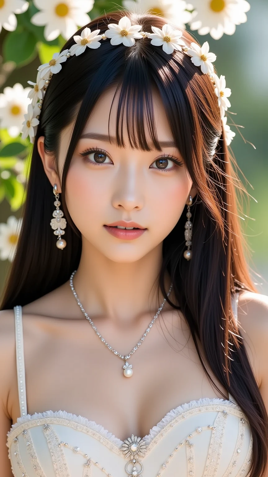 ​masterpiece, top-quality, 8K, absurderes, a beauty girl, kawaii, outdoor,(half body:1.2), (fullnude:1.5), wearing pasmina hijab, (dark brown long hair),nice body, No makeup, bukkake, Near and far law, depth of fields, A hyper-realistic, hight resolution, a picture, foco nítido, nffsw, face lights, 动态照明, Highest detail, sit on the floor, earrings, necklaces,Extreme details、ultra-detailliert、detaile、authentic skin、delicated facial features、Easy Negative
