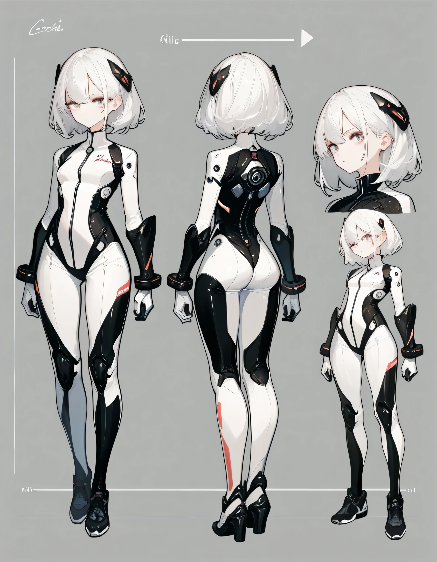 score_9,score_8_up,score_7_up,score_6_up,score_5_up, highres,8k,official art, pale skin, shiny body suit, white body suit, full body, character chart,coca-cola_\(personification\), kawaii, girl, white hair,