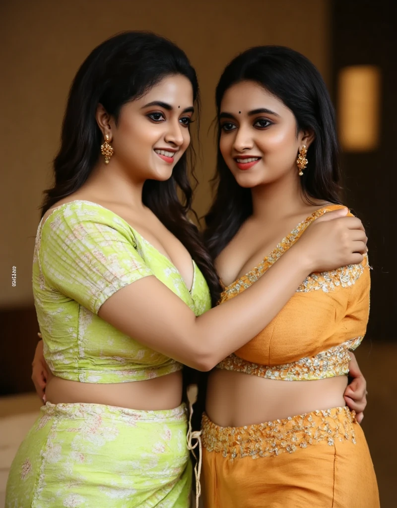 Nivetha Thomas 26 years old beautiful different face cute sexy Indian girl, curvy figure, beautiful different colorful covered t-shirt blouse design Banarasi design saree, big m-cup tight breast, different hairstyle, bright eyes, thin eyebrows, fair skin, blushing cheeks, head to thigh view, smiling face, Kamasutra expression, Straight front view standing beautiful different village river side rock background, ultra realistic, head to thigh view, black hair, Provocative eye Contact, glossy lips, attractive eye contract face, oval cleavage