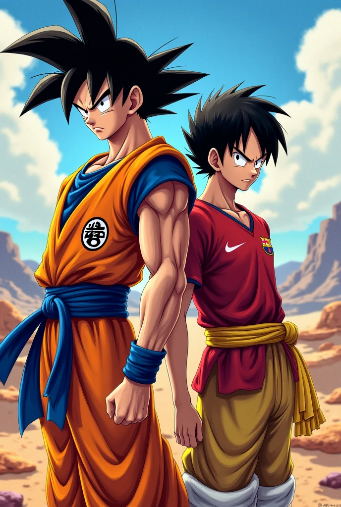 Dragon Ball Goku, depicted in this piece of art, is hand-drawn using pencil ink. The stylistic elements of Akira Toriyama's Dragon Ball are evident, as Goku shows off his Black Saiyan hair with wild spikes, a characteristic feature of the Dragon Ball universe. Alongside Goku, Vegeta, sporting his iconic com coelho Vegeta hairstyle, is also included in this Dragon Ball-inspired concept art. Goku, as a Prince Saiyan, exudes the spirit of the Dragon Ball artstyle, showcasing high-definition detail and remaining true to Seki Toriyama's original concept. This piece of